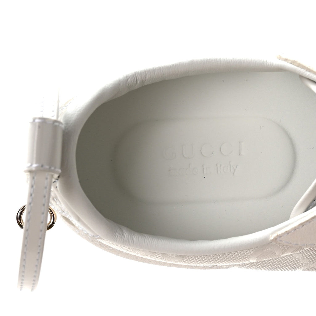 GG Suede Monogram Web Re-Motion Sneakers 37.5 White