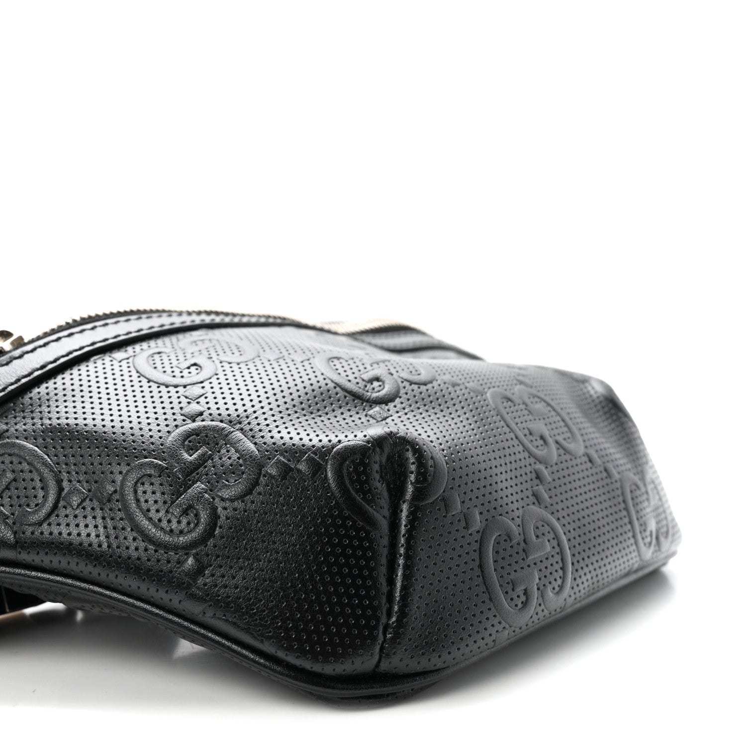 Calfskin GG Tennis Embossed Belt Bag Black