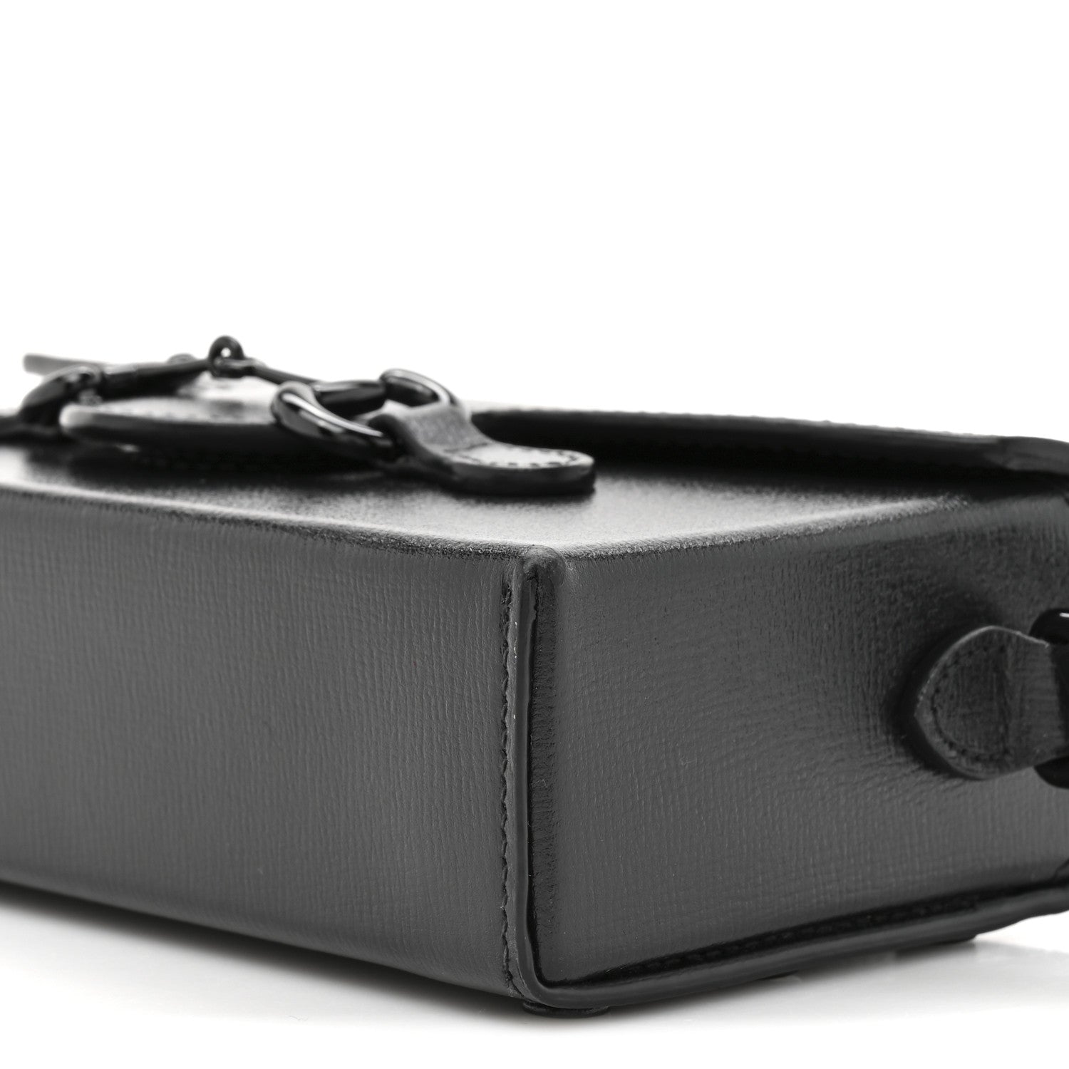 Azalea Calfskin Monochrome Mini Horsebit 1955 Shoulder Bag Black