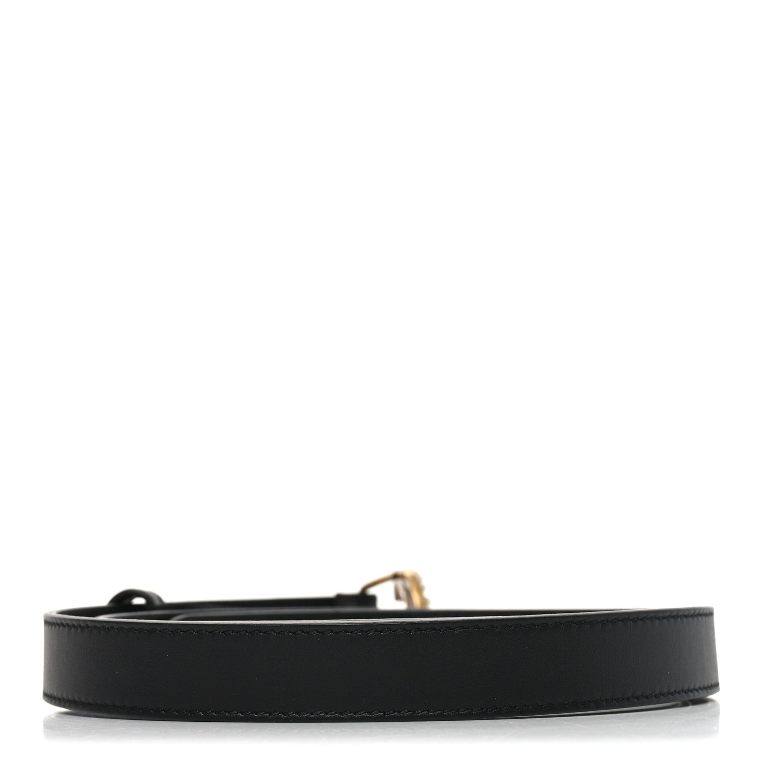 Calfskin Pearl Double G 95 38 Belt Black Cream