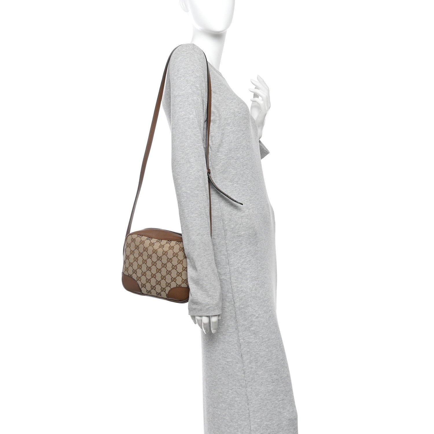 Monogram Mini Bree Messenger Bag Beige Tabacco