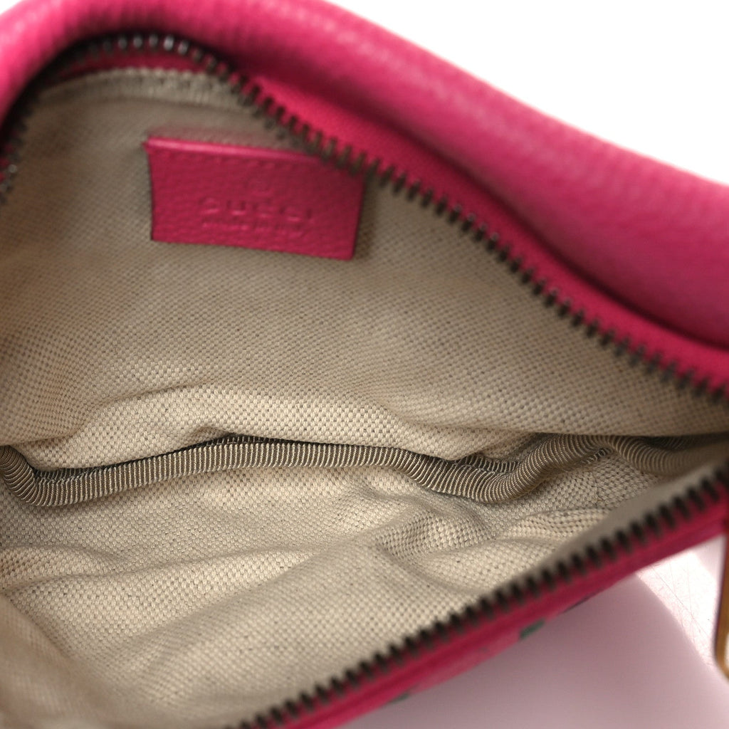 Grained Calfskin Small Logo Belt Bag Box Pink Green