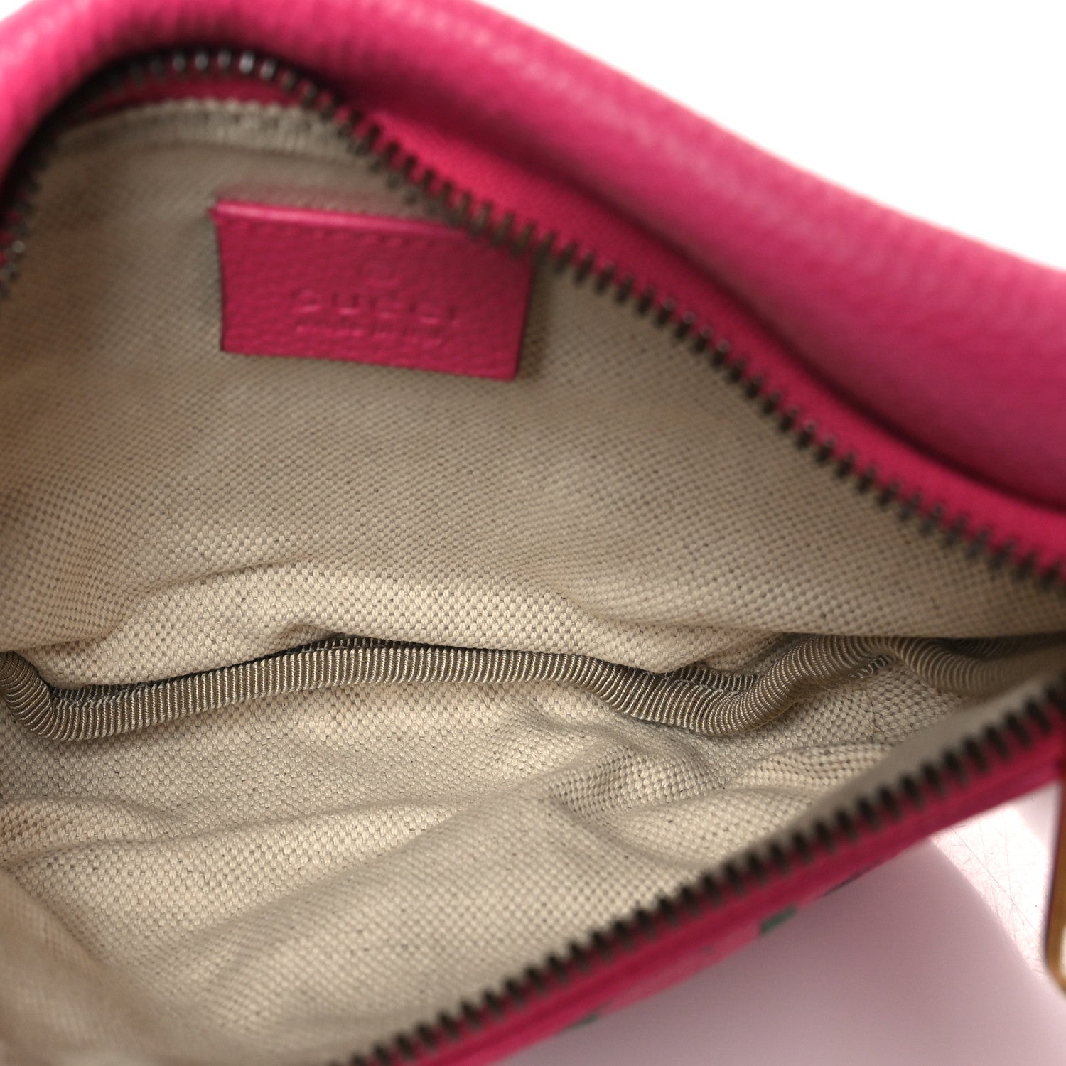 Grained Calfskin Small Logo Belt Bag Box Pink Green