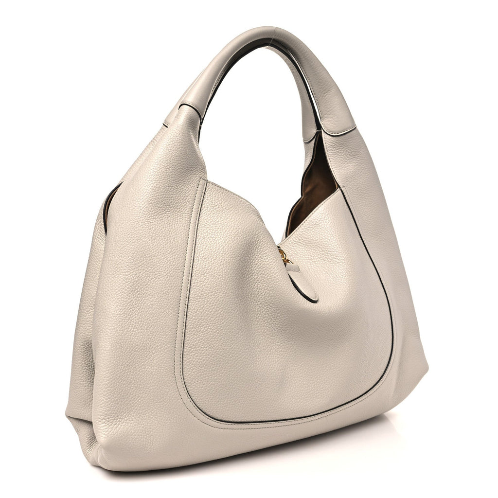 Grained Calfskin Softbit Maxi Shoulder Bag Taupe