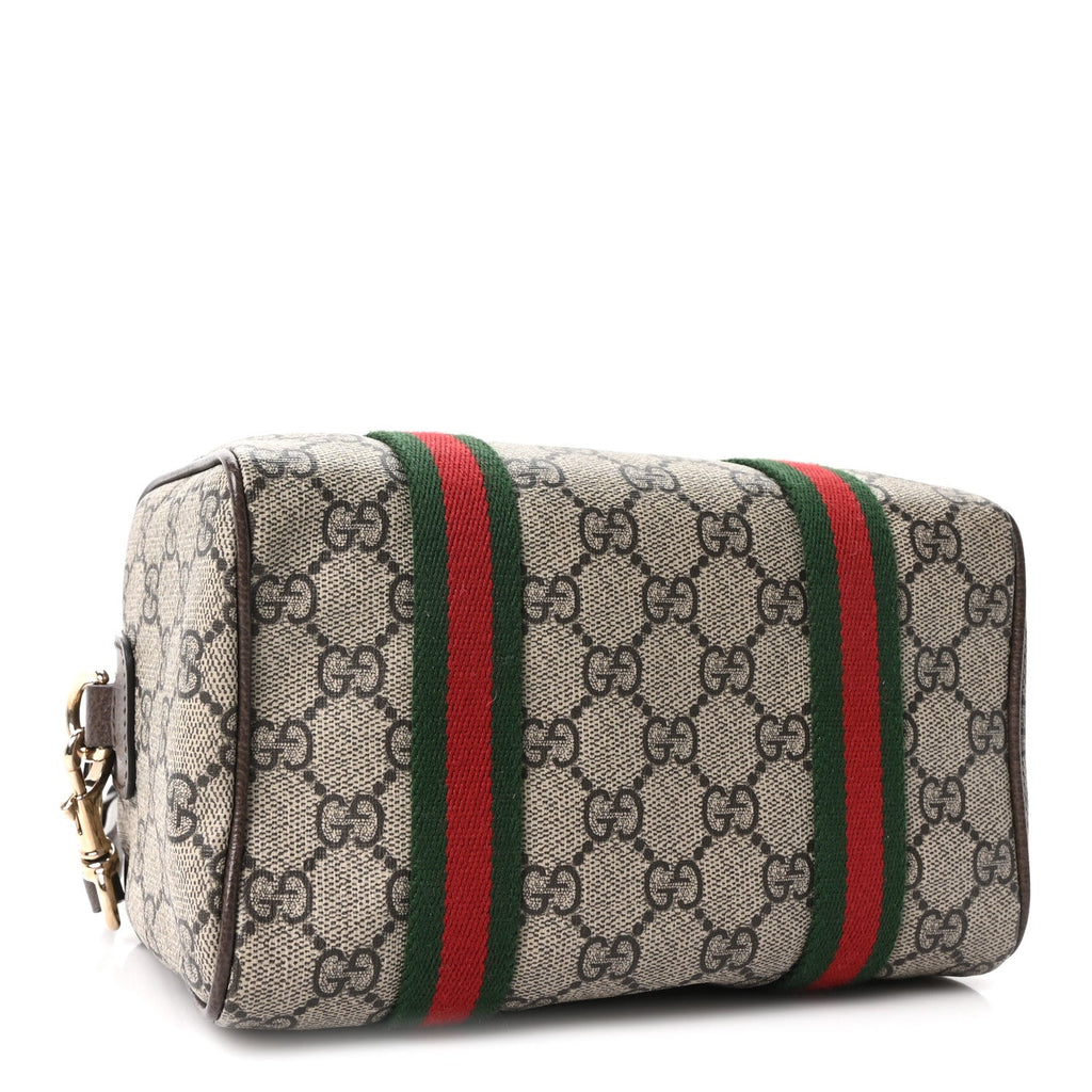 GG Supreme Web Mini GG Top Handle Bag Beige Ebony New Acero