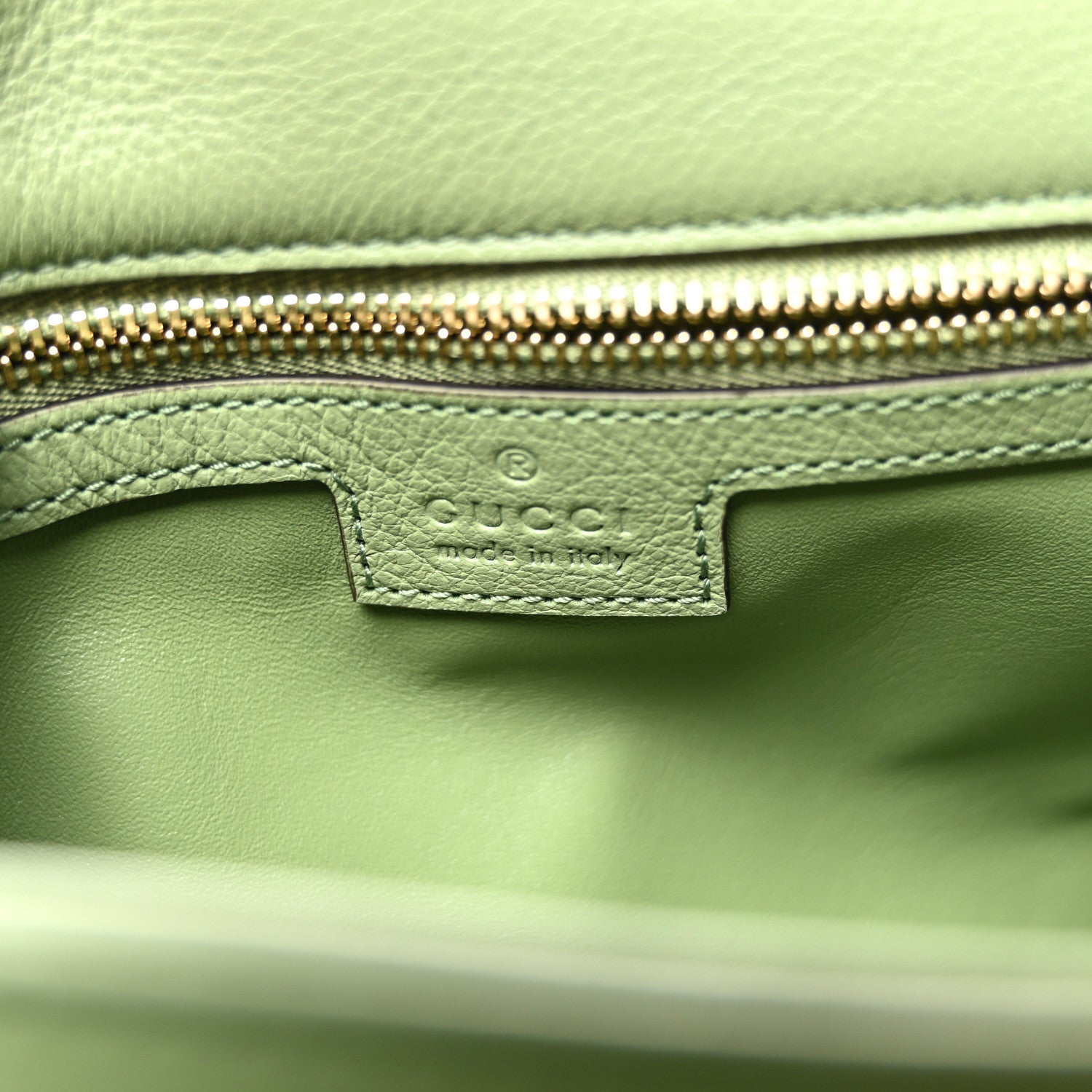 Roxy Calfskin Web Medium Blondie Top Handle Shoulder Flap Bag Salamander Green