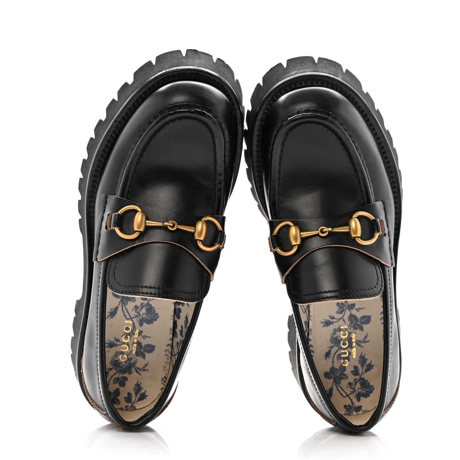 Cordovan Lux Womens Harald Horsebit 25mm Platform Loafers 40 Black 37.5 Black