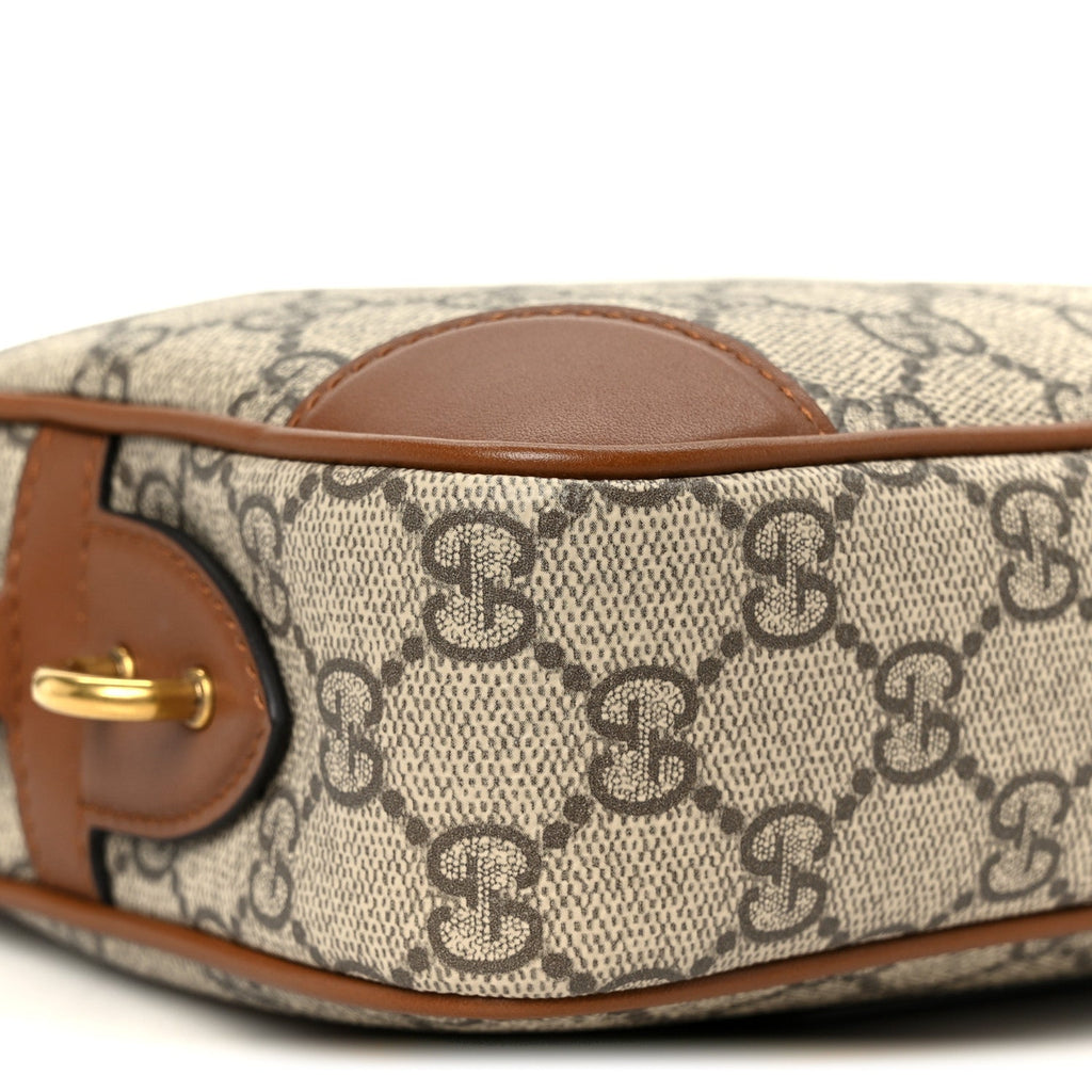 GG Supreme Monogram Mini Camera Bag Beige Ebony Old Sundial