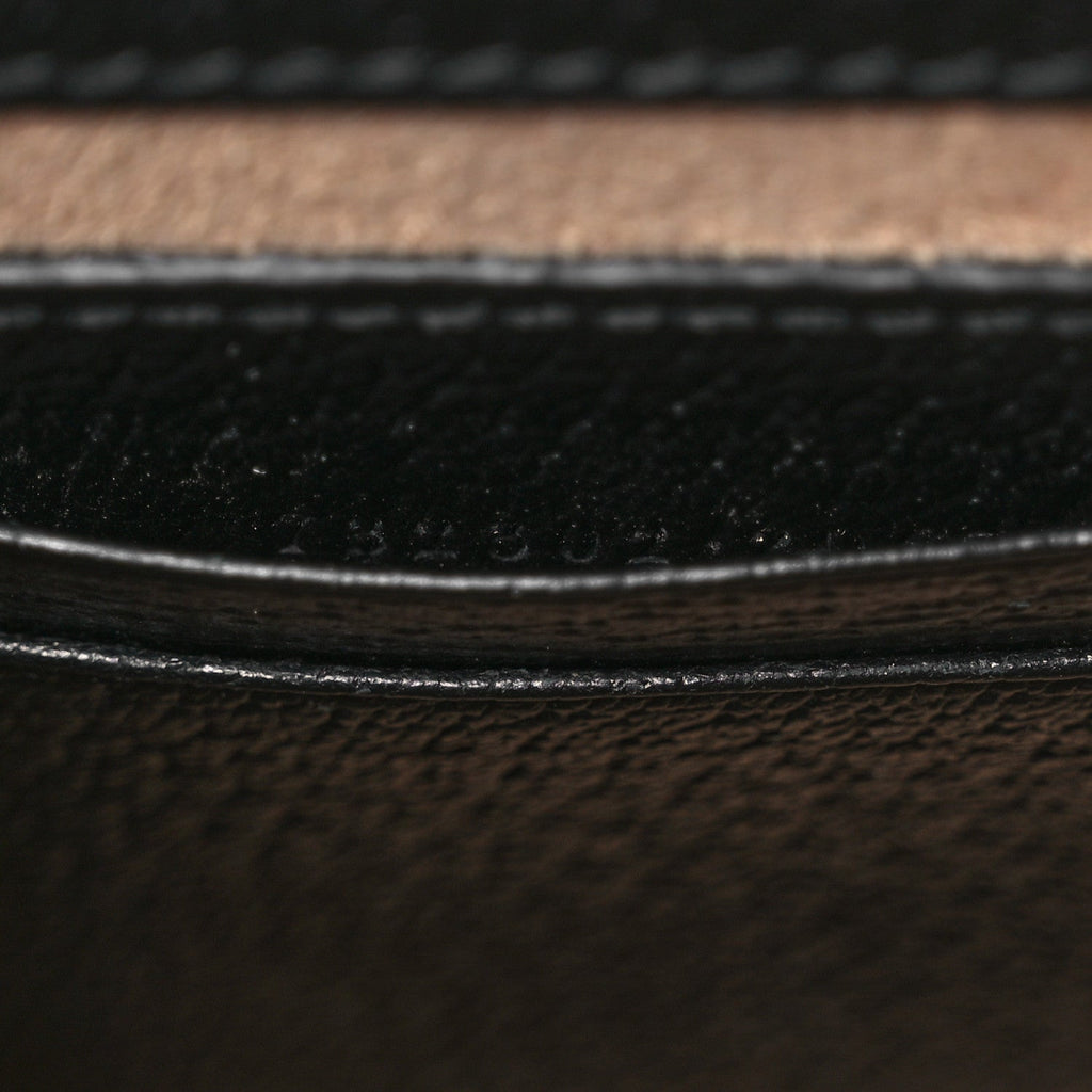 Dollar Calfskin Vertical Horsebit 1955 Crossbody Bag Black