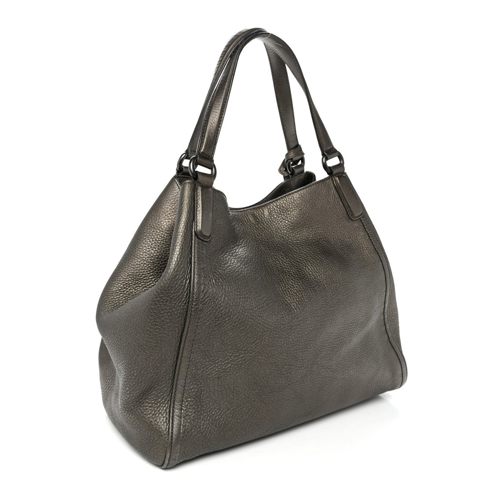 Metallic Cellarius Calfskin Medium Soho Shoulder Bag Sasso