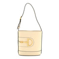 Arabella Calfskin Horsebit 73 Mini Bucket Bag White