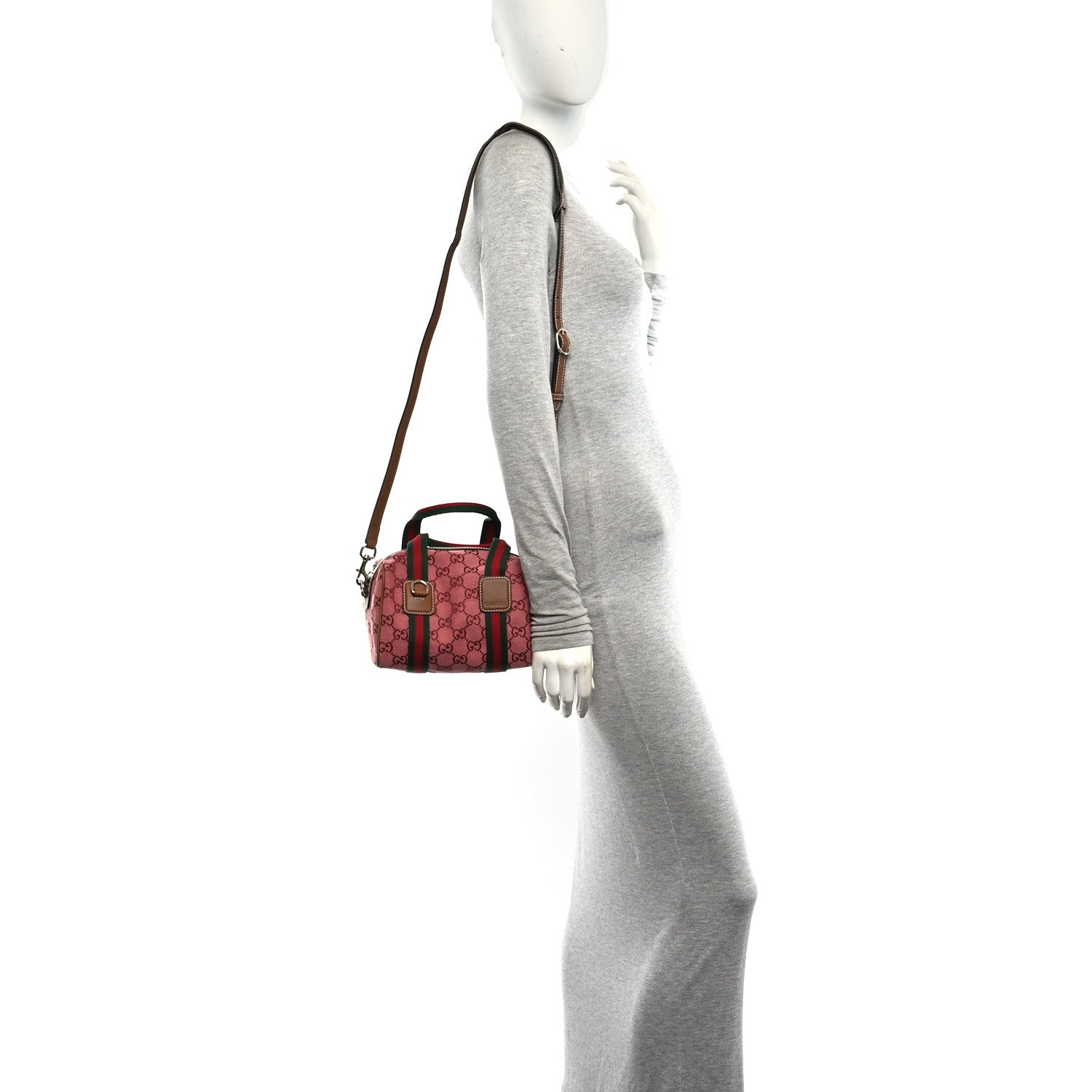 GG Supreme Web Mini GG Top Handle Bag Pink Beige