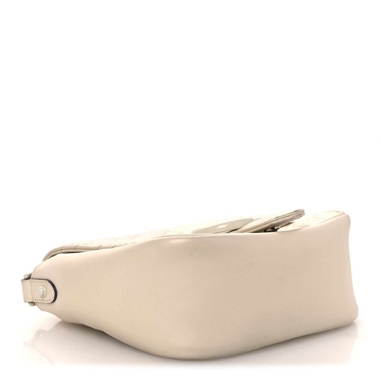 Calfskin Matelasse Monochrome Mini GG Marmont Crossbody Shoulder Bag White