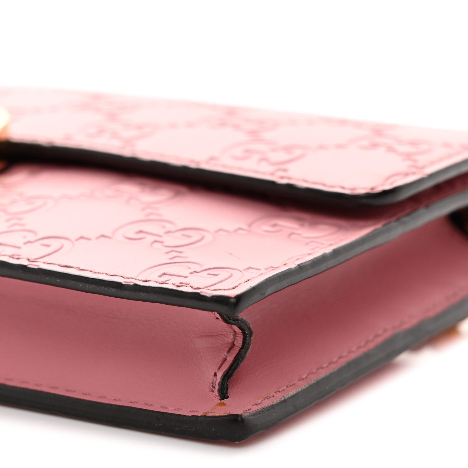 Guccissima Icon Chain Wallet Carmine Rose