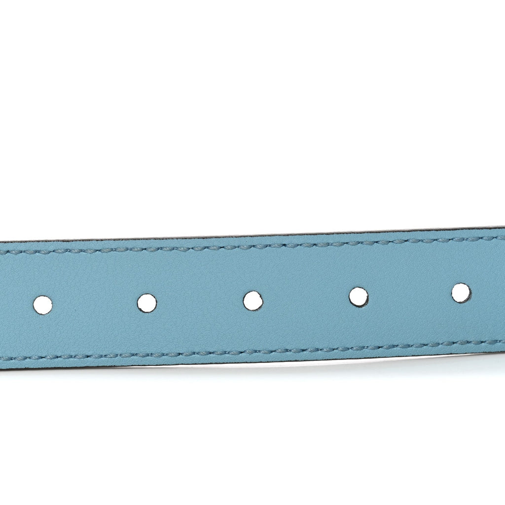 Calfskin Kids Double G Belt L Blue