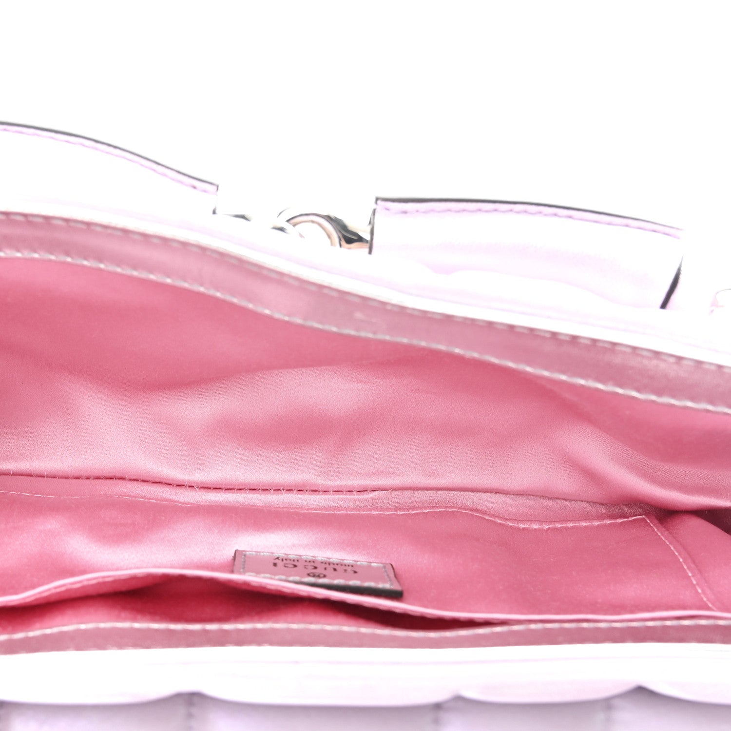 Iridescent Nappa Vertical Matelasse Medium Maxi Horsebit Chain Shoulder Bag Escape Pink