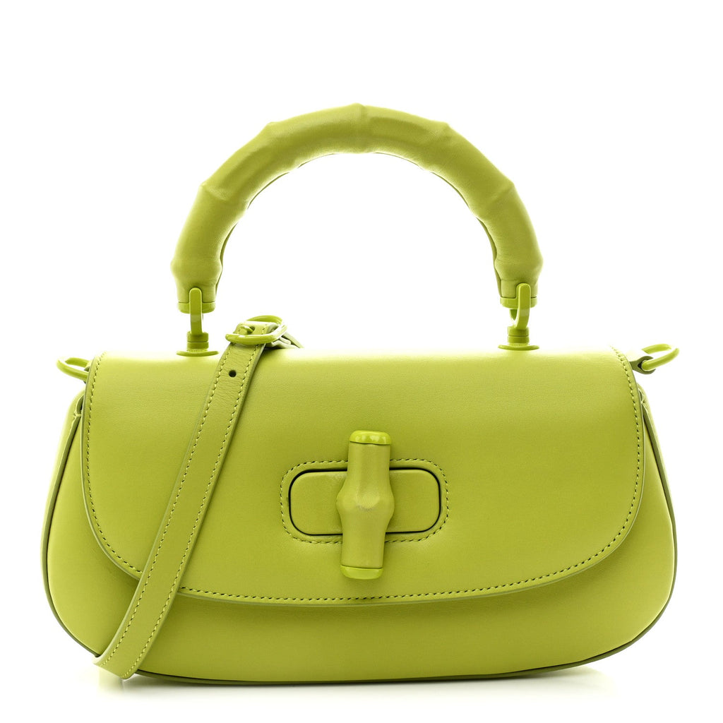 Calfskin Medium Bamboo Diva  Green