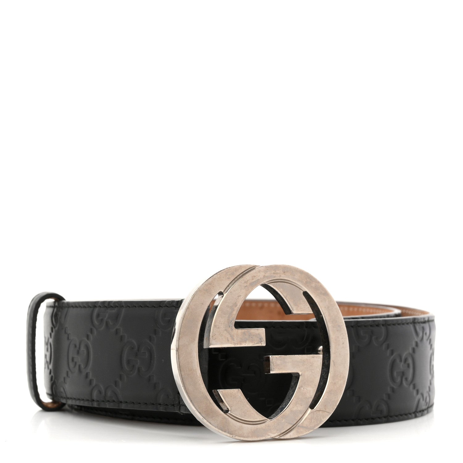 Guccissima Signature Interlocking G 40mm Belt 80 32 Black
