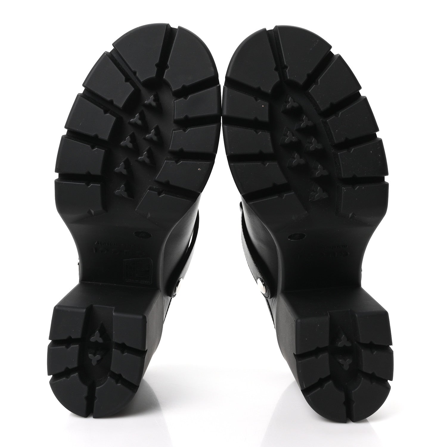 Real Betis Glamour Calfskin Horsebit Platform Mules 37 Black