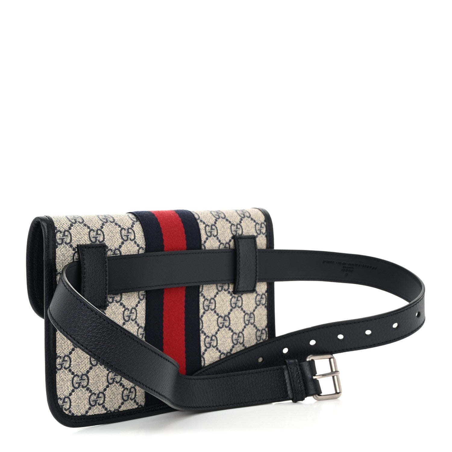 GG Supreme Monogram Web Small Ophidia Belt Bag 90 36 Beige Navy