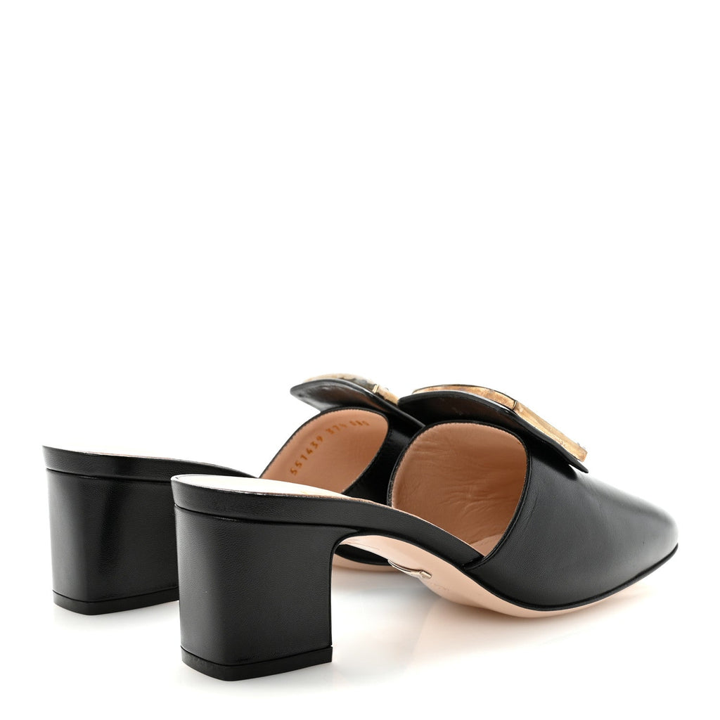 Malaga Kid Crystal Square G Madelyn 60mm Mules 37.5 Black