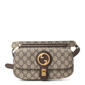 GG Supreme Monogram Textured Dollar Calfskin Blondie Belt Bag Beige Ebony New Acero