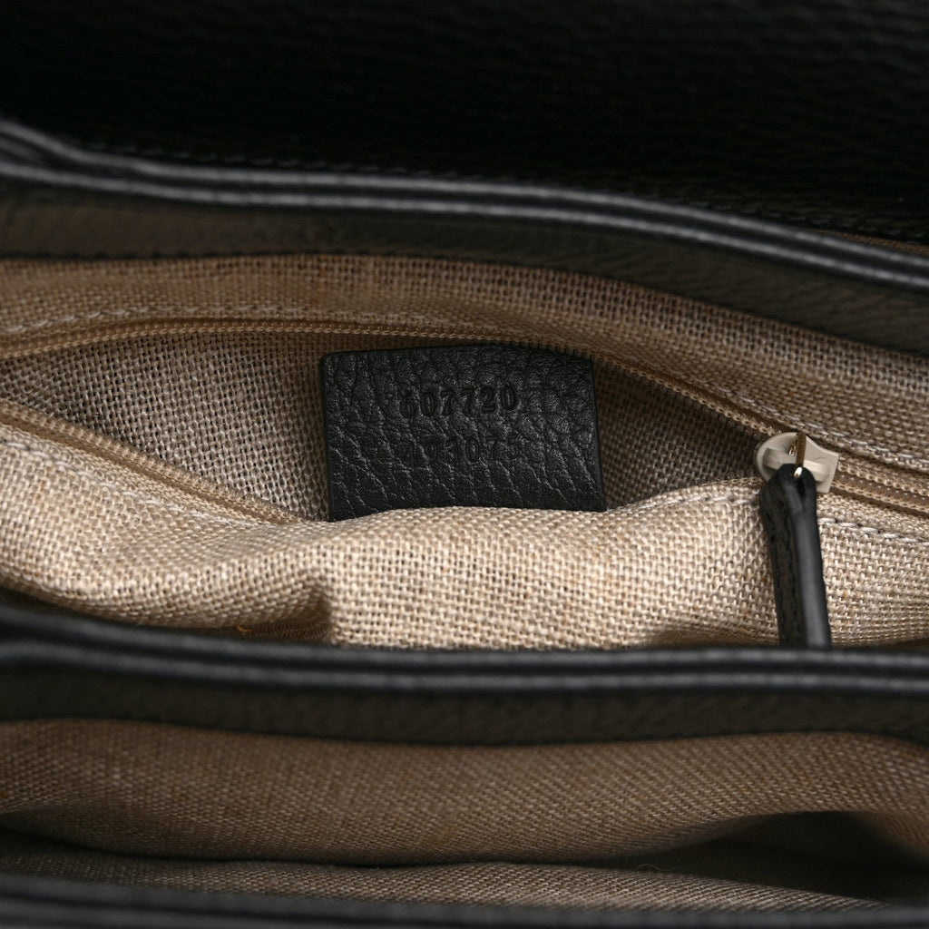 Dollar Calfskin Interlocking G Crossbody Bag Black