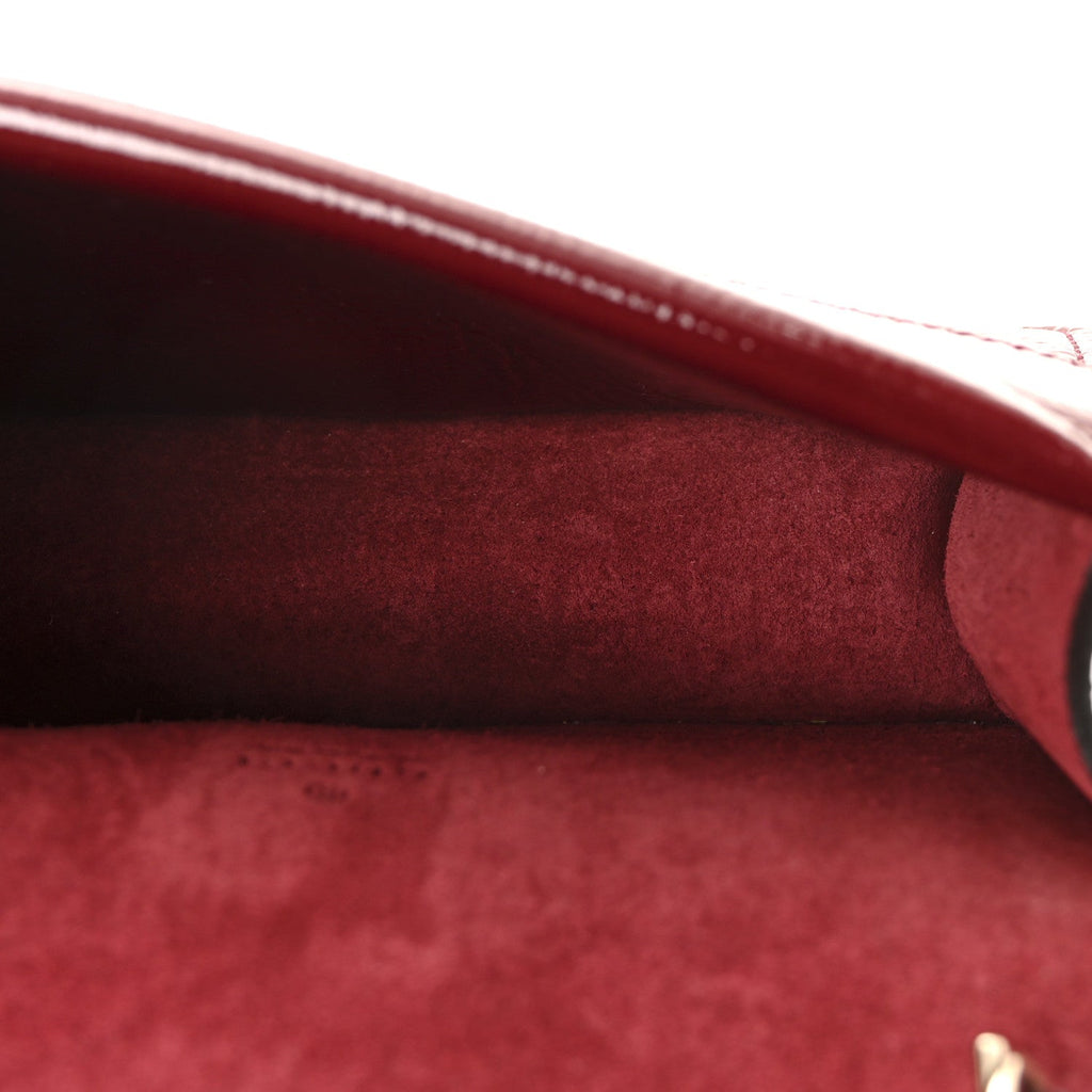 Crinkled Patent Mini Dionysus Shoulder Bag Rosso Ancora Red