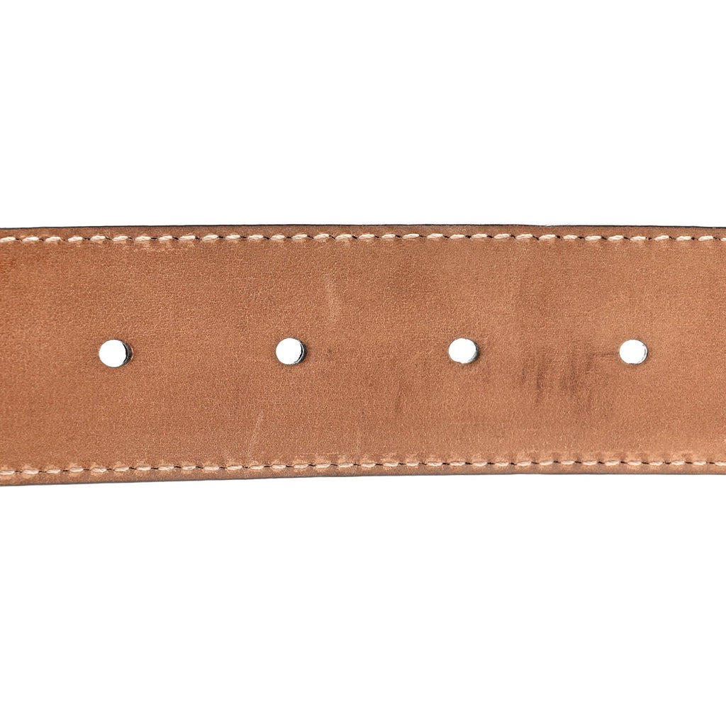 Moon Calfskin Interlocking G 37mm Belt 80 32 Glossy Pink