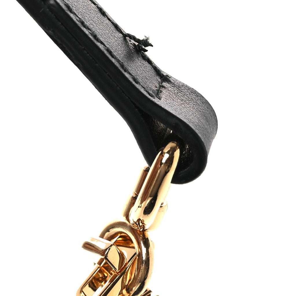 Calfskin Matelasse DDiagonal Mini Interlocking G Heart Shoulder Bag Black