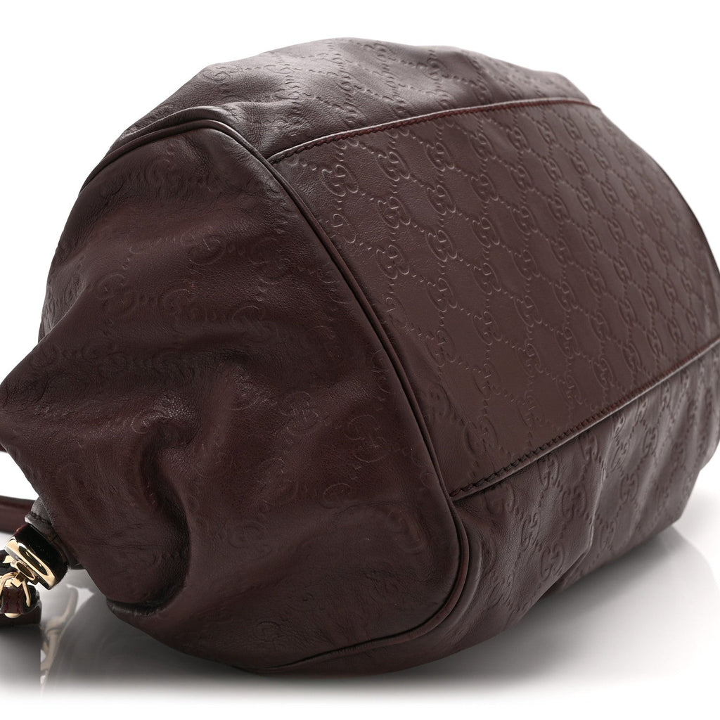Guccissima Medium Sukey Boston Chocolate