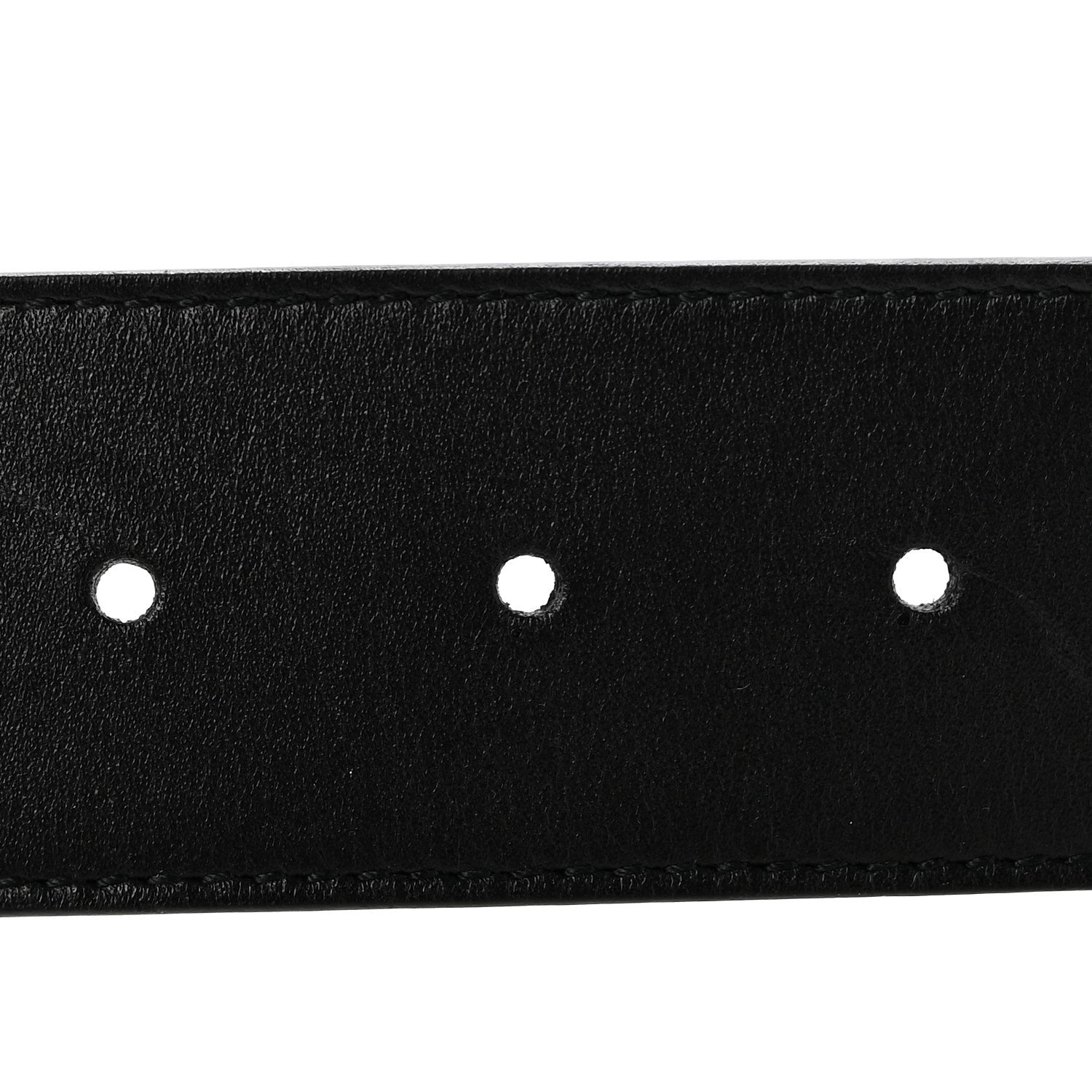 Moon Calfskin Pearl Double G 40mm Belt 75 30 Black Cream