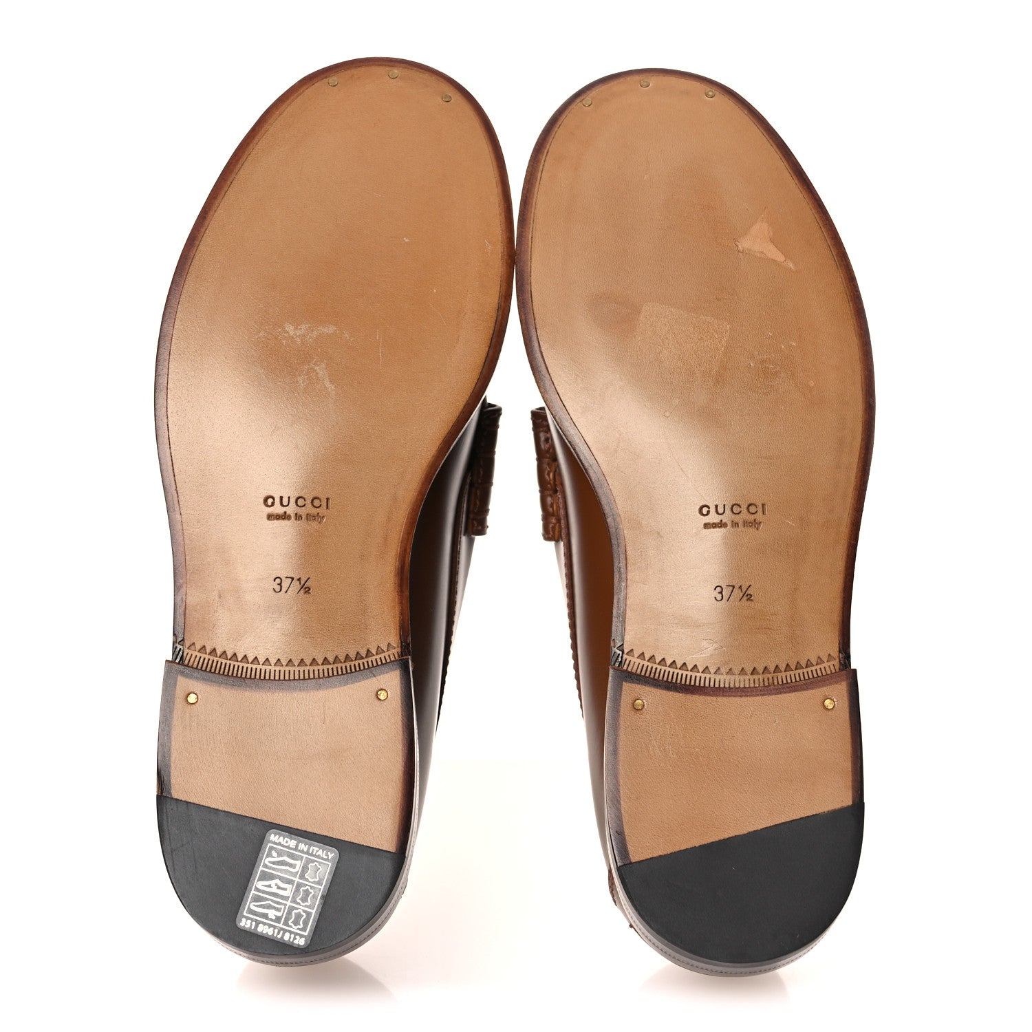 Millennial Ribot Cut Out Interlocking G Loafers 37.5 Cuir