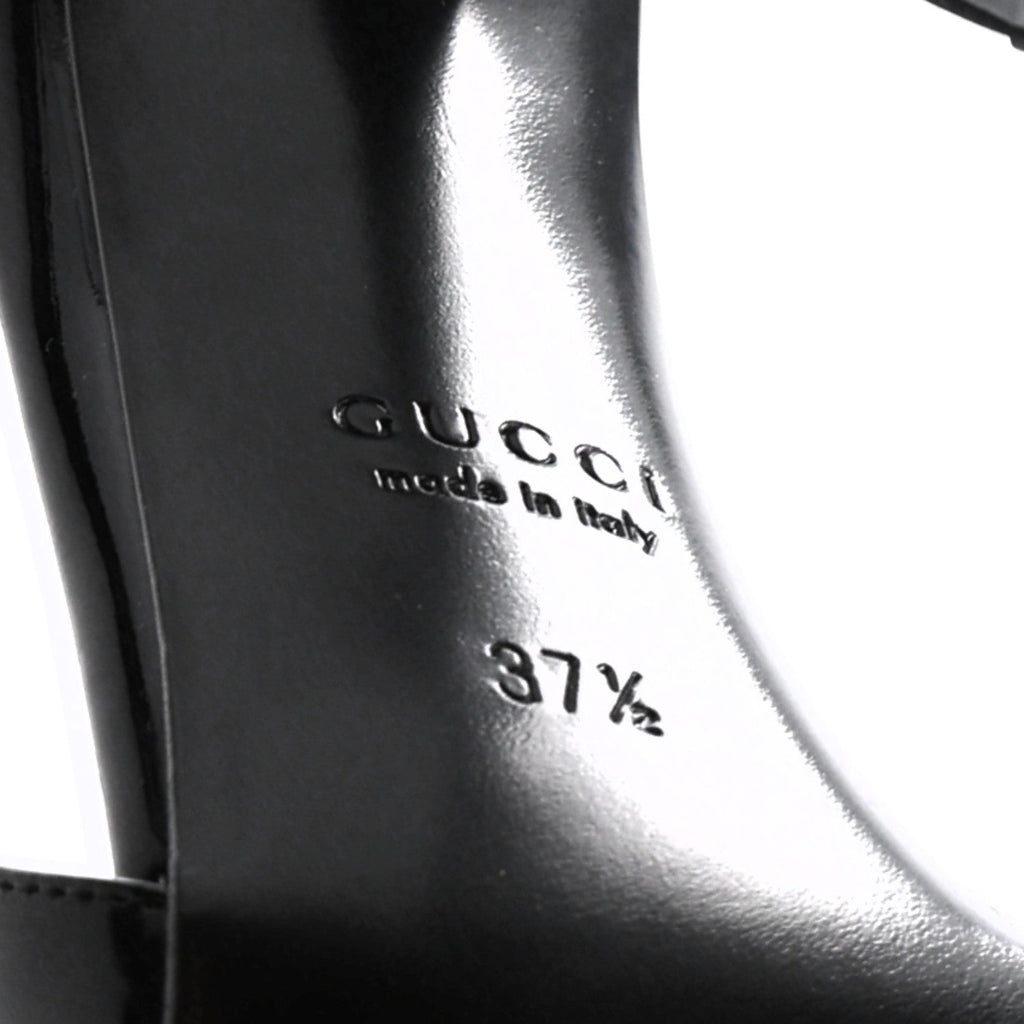 Vernice Crystal Nappa Charlotte Signoria Slingback Pumps 37.5 Black