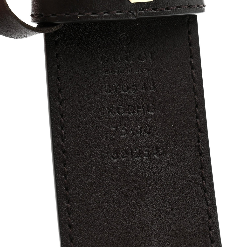 GG Supreme Monogram Interlocking G 37mm Belt 75 30 Beige Ebony