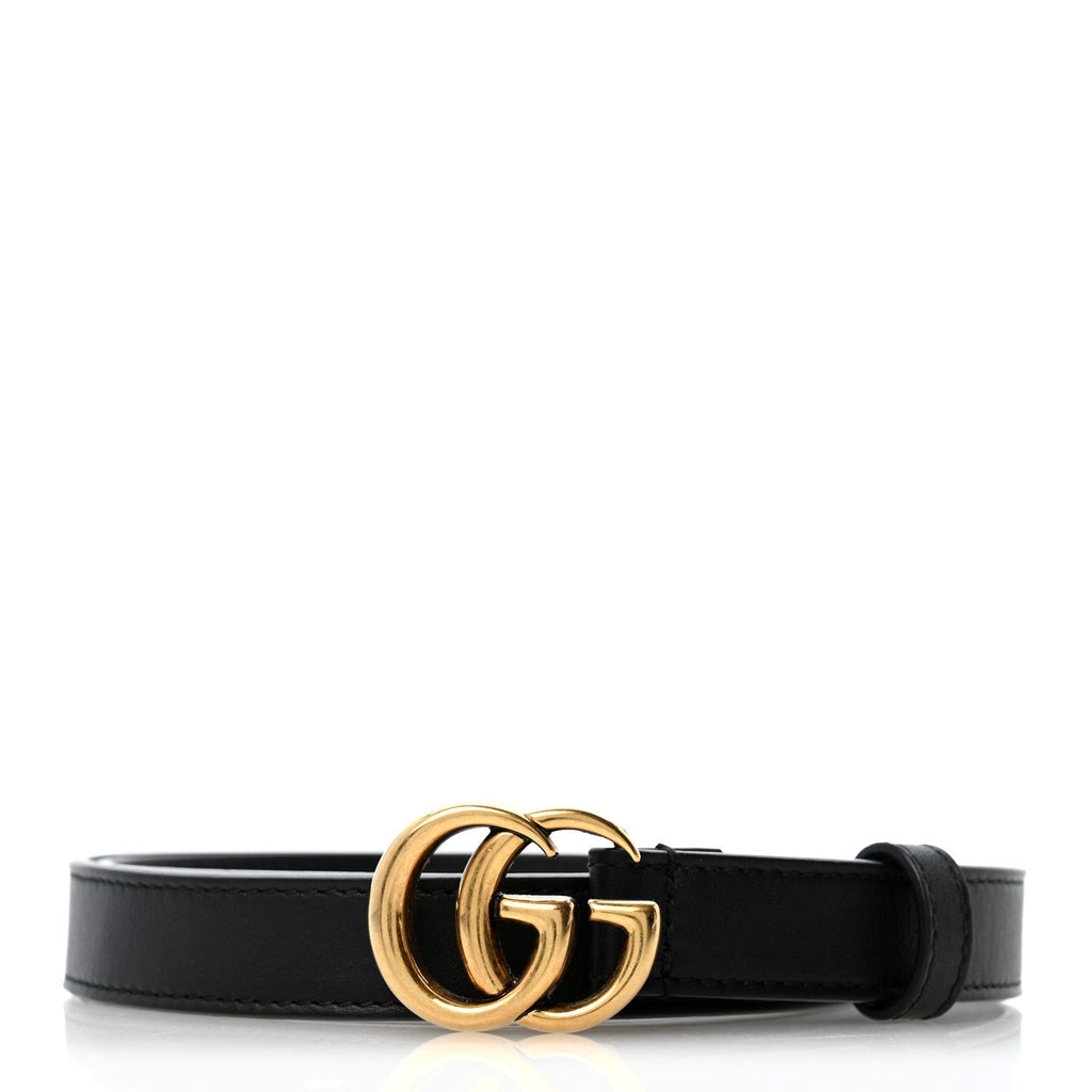 Calfskin Double G 20mm Belt 80 32 Black