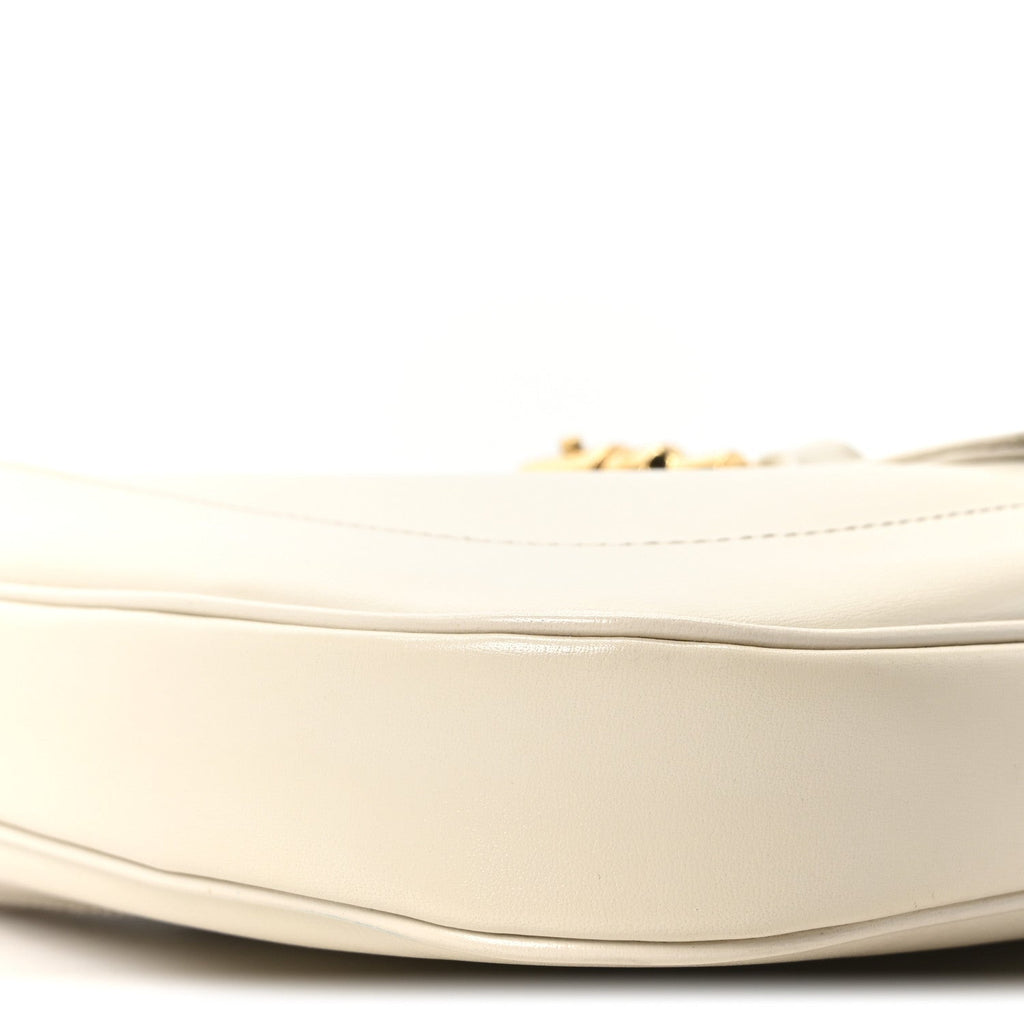 Boarded Dyana Lux Calfskin Small Jackie 1961 Hobo Mystic White