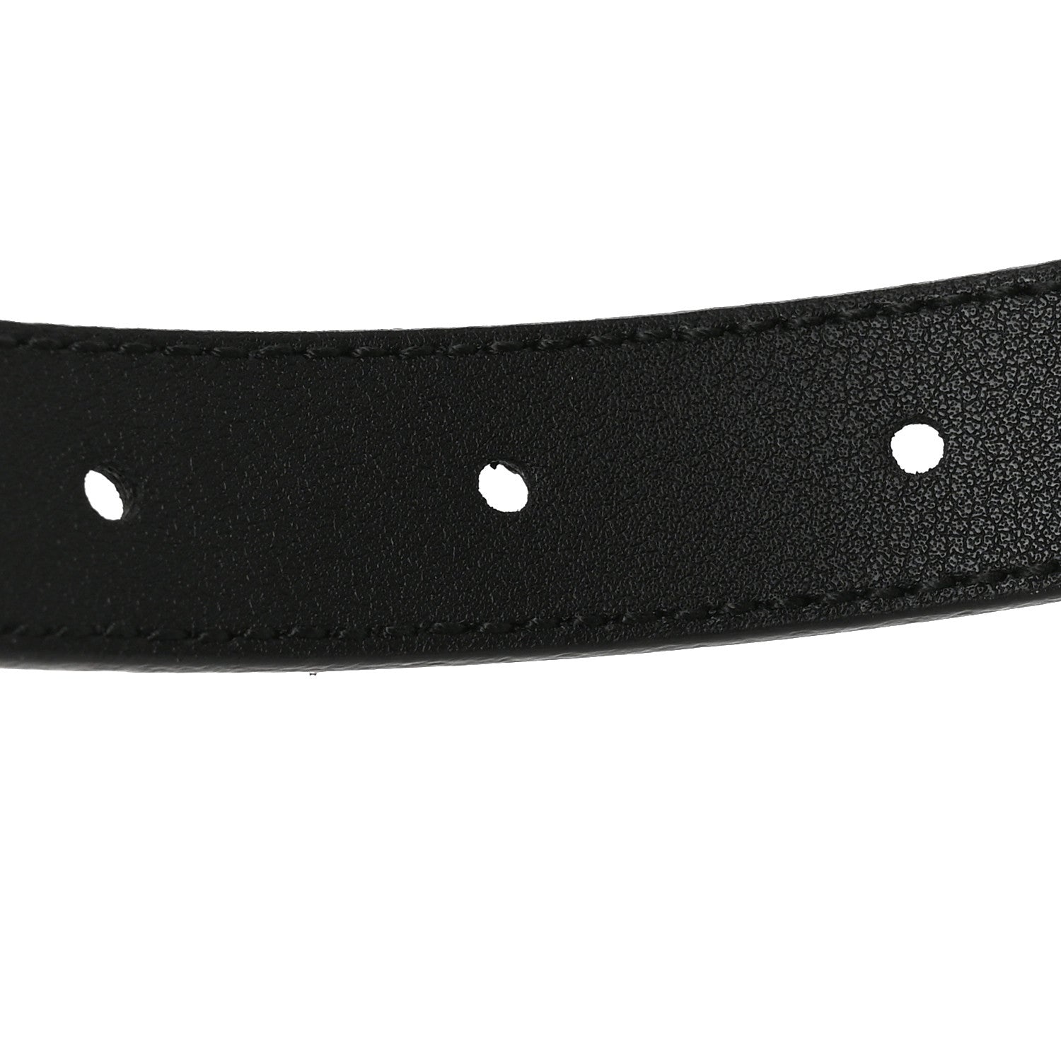 Moon Calfskin Pearl Double G 20mm Belt 85 34 Black Cream