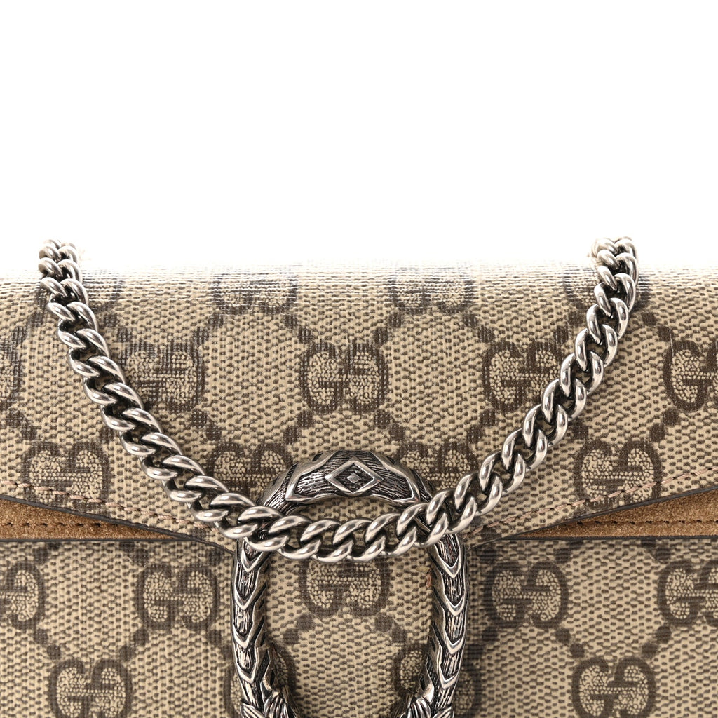GG Supreme Monogram Super Mini Dionysus Shoulder Bag Taupe