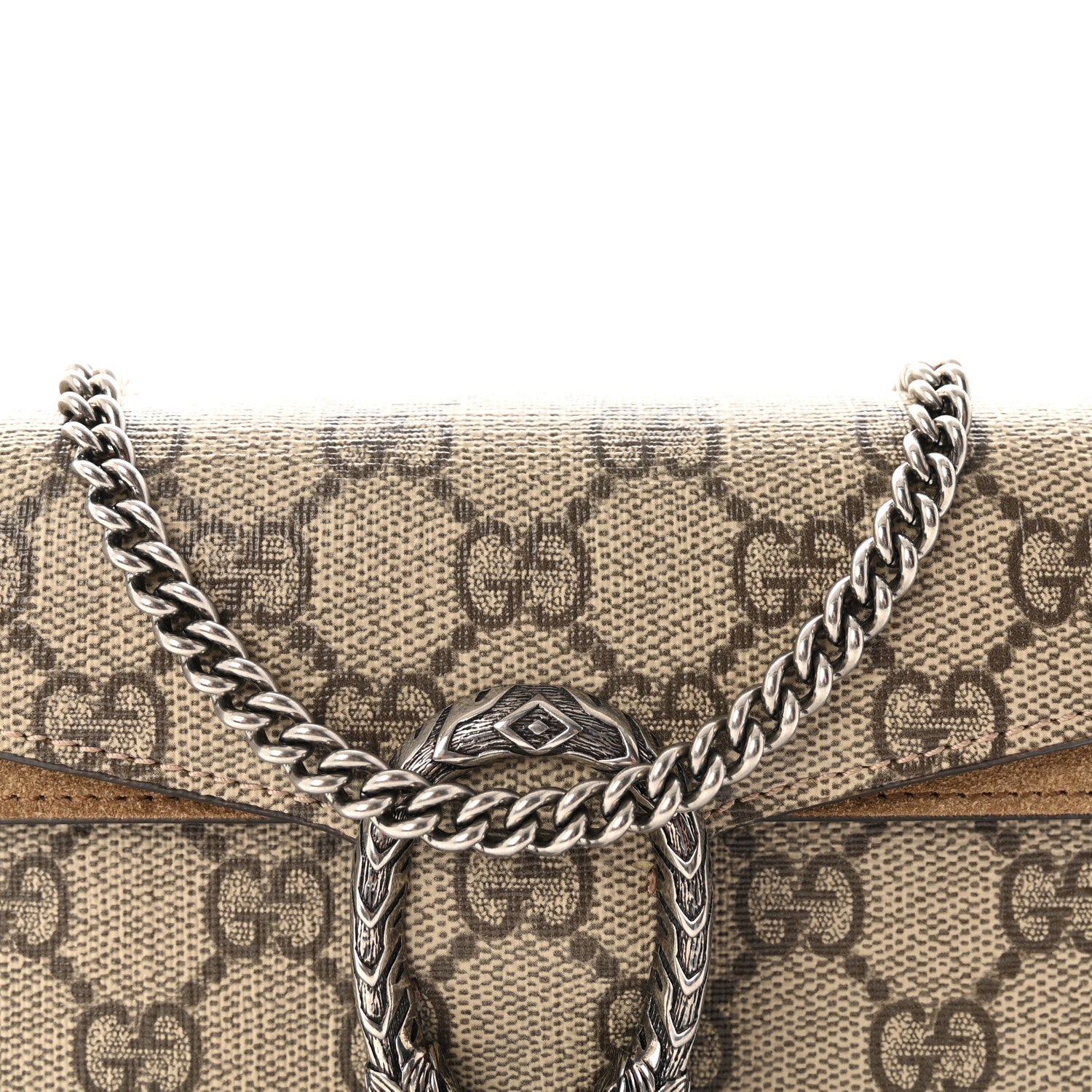 GG Supreme Monogram Super Mini Dionysus Shoulder Bag Taupe