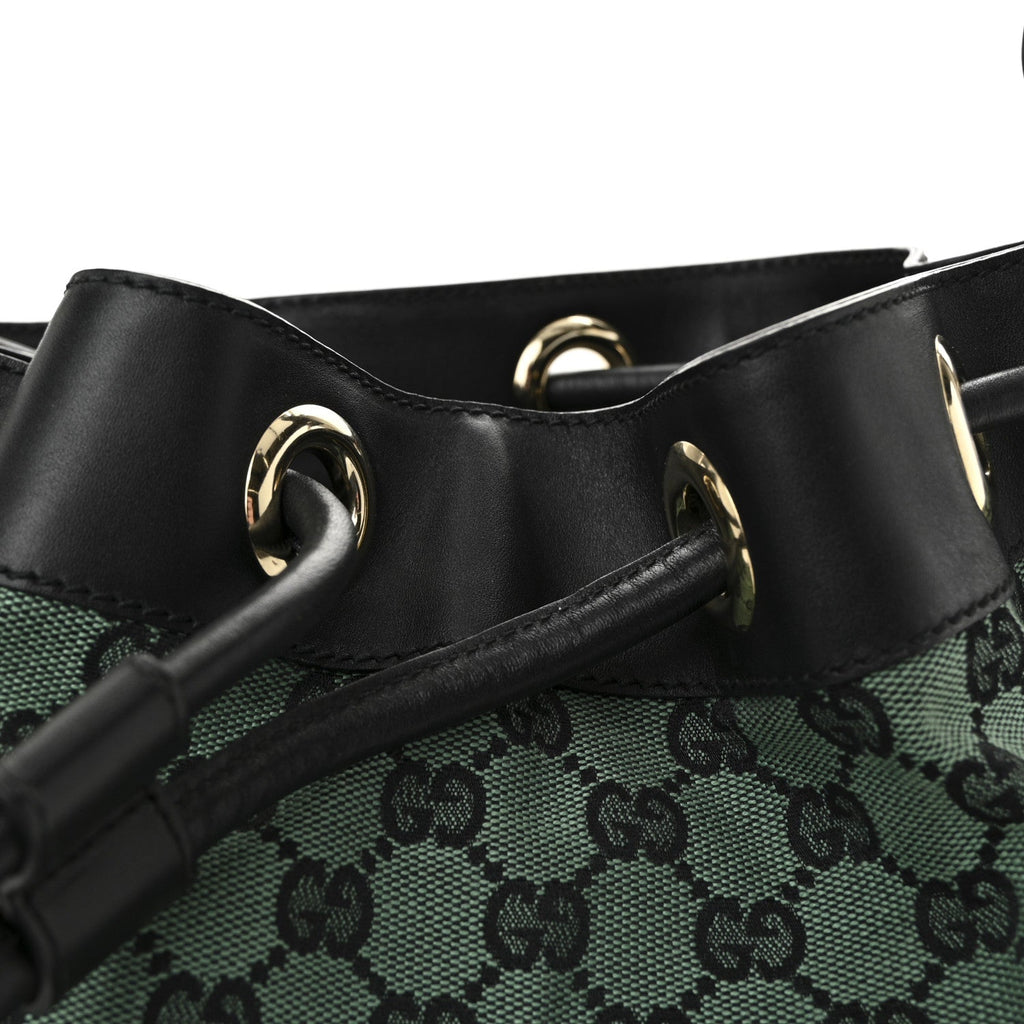 Monogram Drawstring Shoulder Bag Green