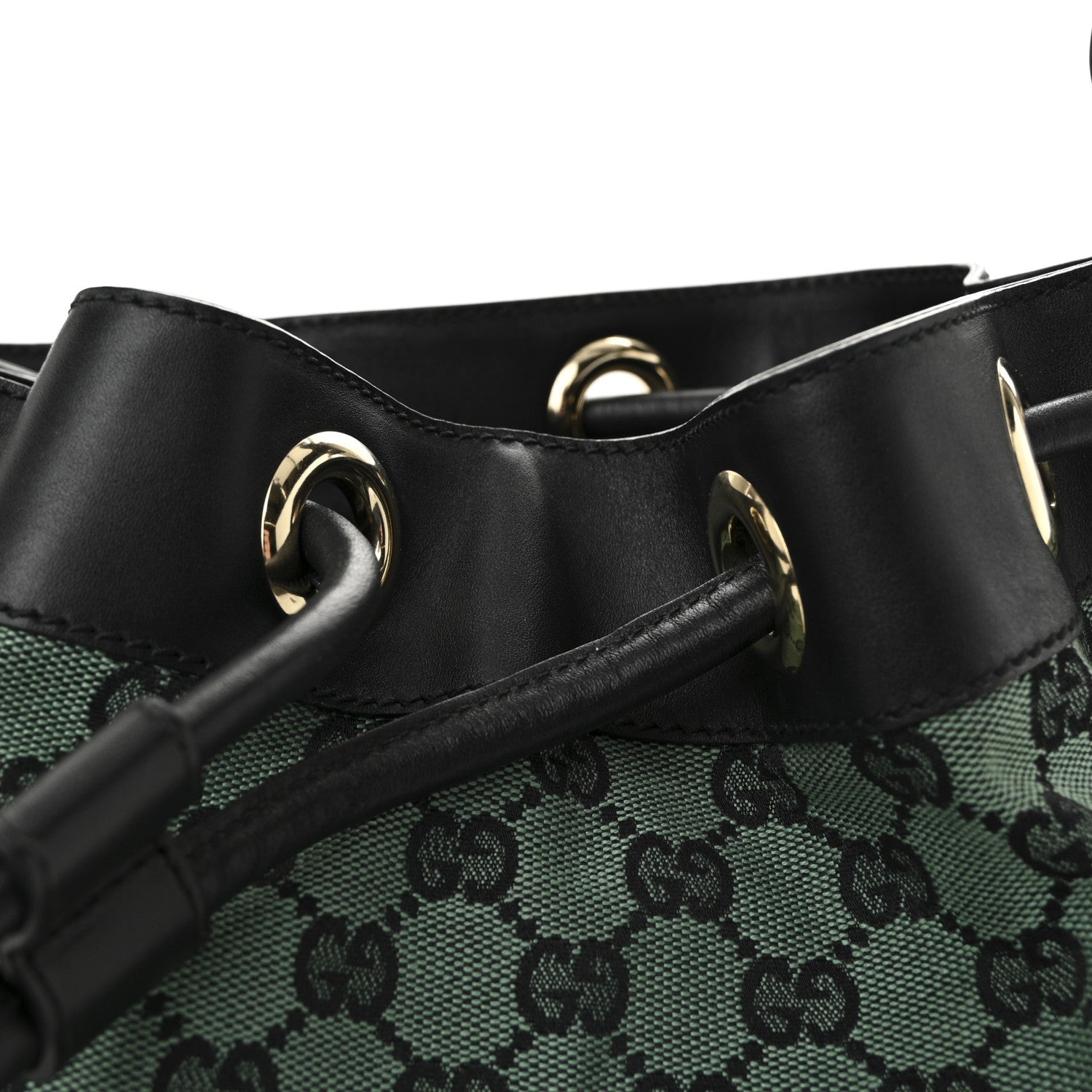 Monogram Drawstring Shoulder Bag Green