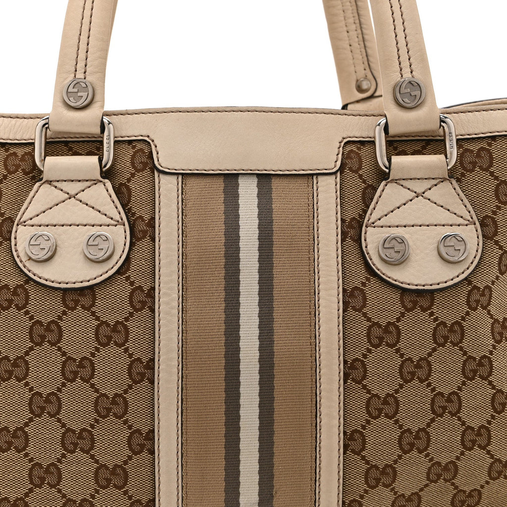 Monogram Web Sunset Tote Off White