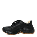 Calfskin Iridescent Logo Mens Rhyton Sneakers 8.5 Black