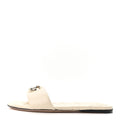 Nappa Matelasse GG Marmont Flat Slide Sandals 36.5 New Ivoire