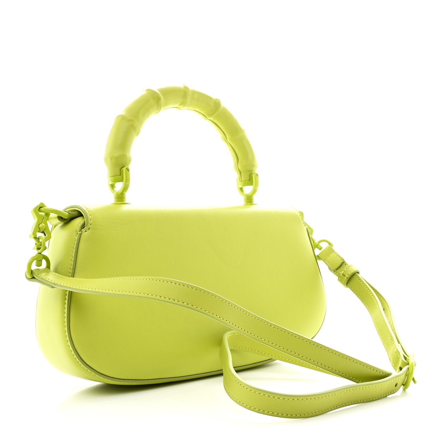Calfskin Medium Bamboo Diva  Green