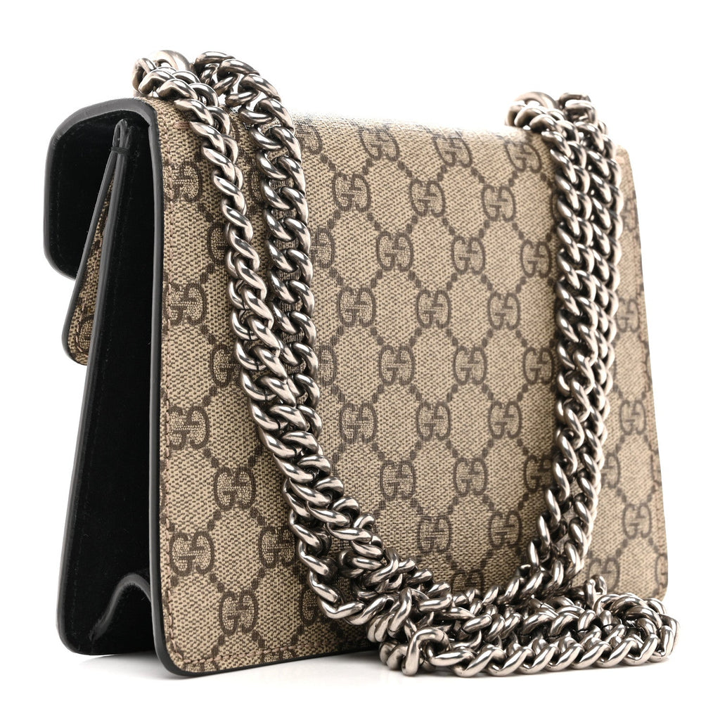 GG Supreme Monogram Mini Dionysus Shoulder Bag Black