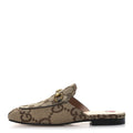 Monogram Jumbo GG Malaga Kid Womens Princetown Slippers 35 Camel Ebony New Acero Beige