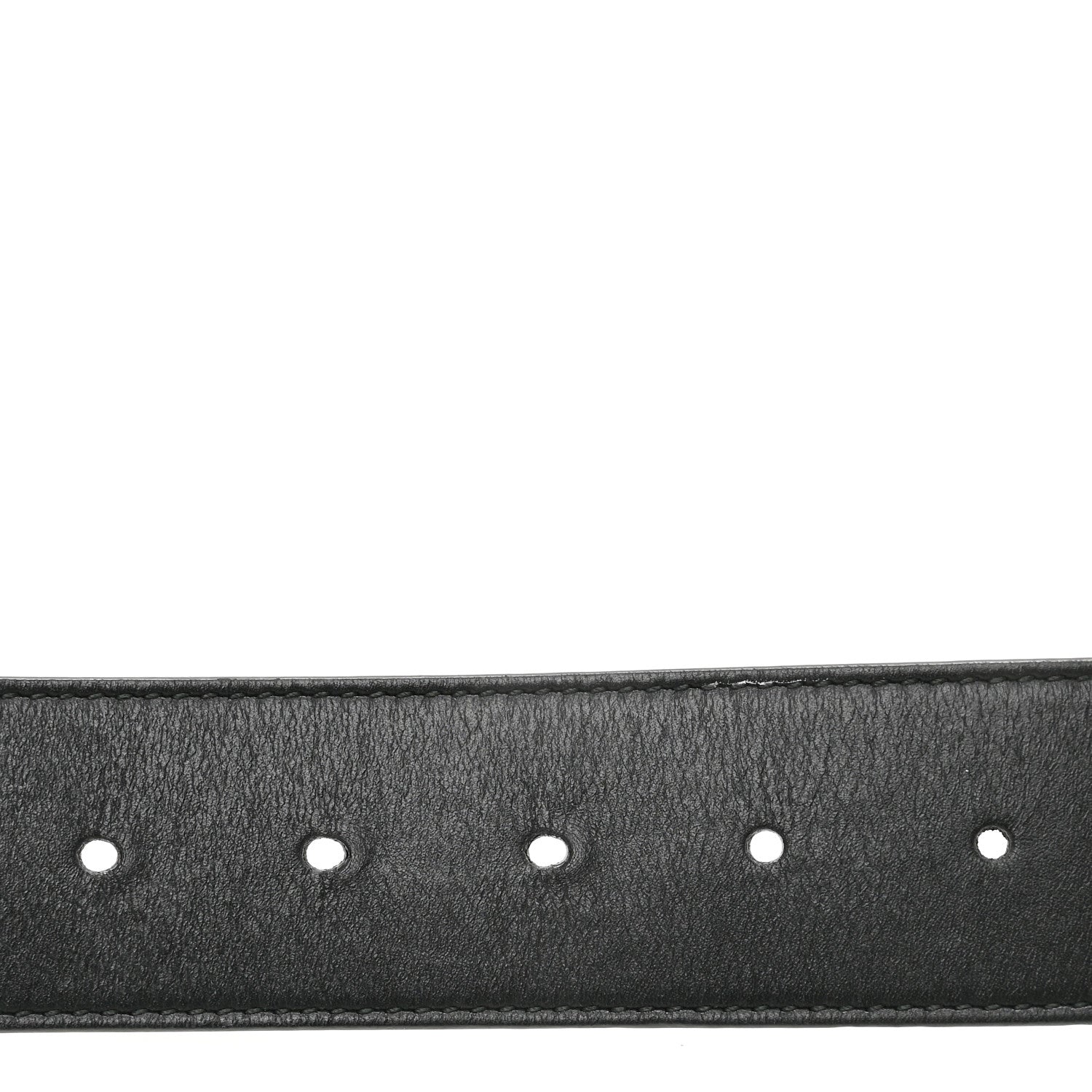 Moon Calfskin Pearl Double G 40mm Belt 80 32 Black Cream