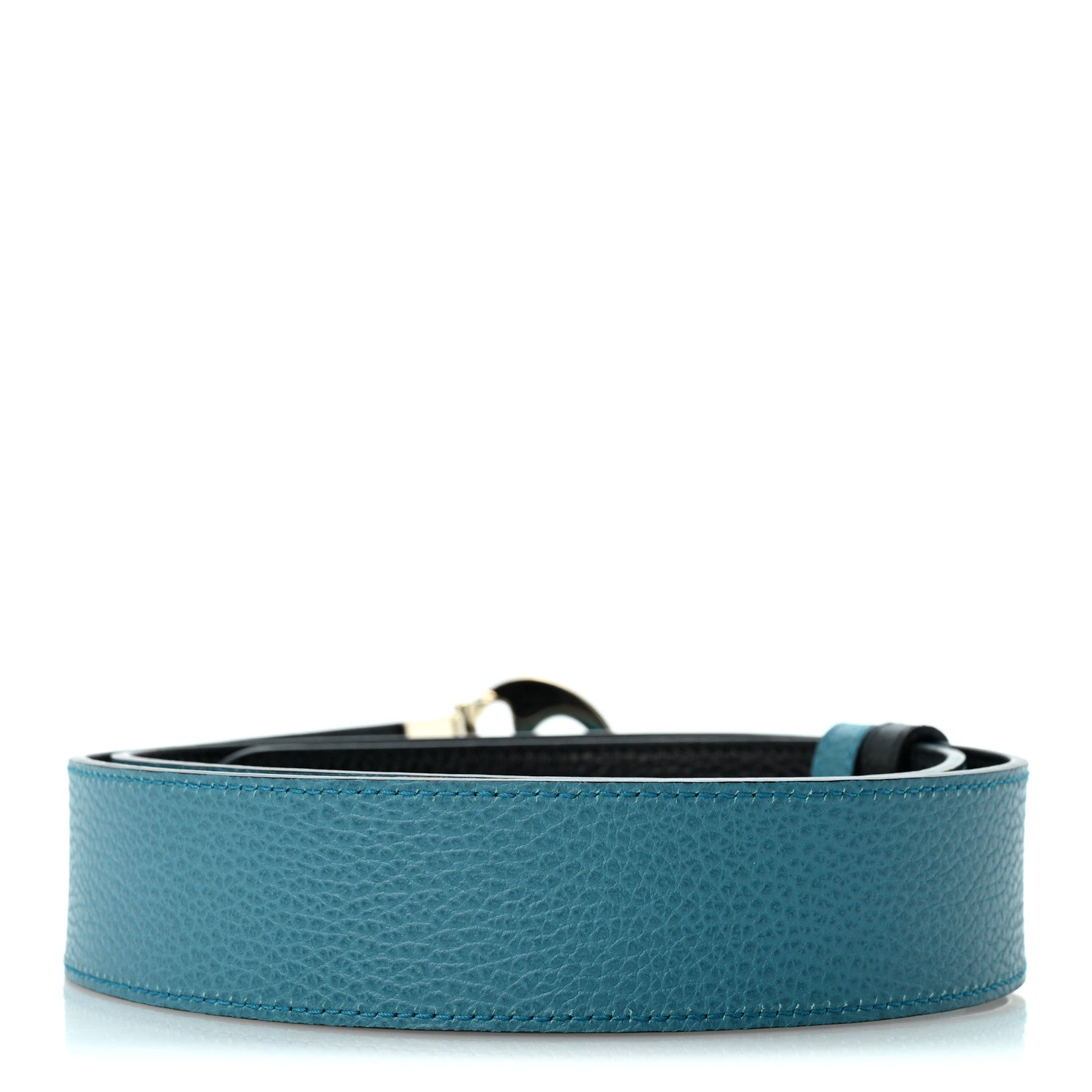 Dollar Calfskin 1973 Reversible Belt 100 40 Black Mineral Blue